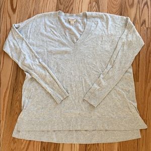 Lightweight Cotton V Neck Sweater